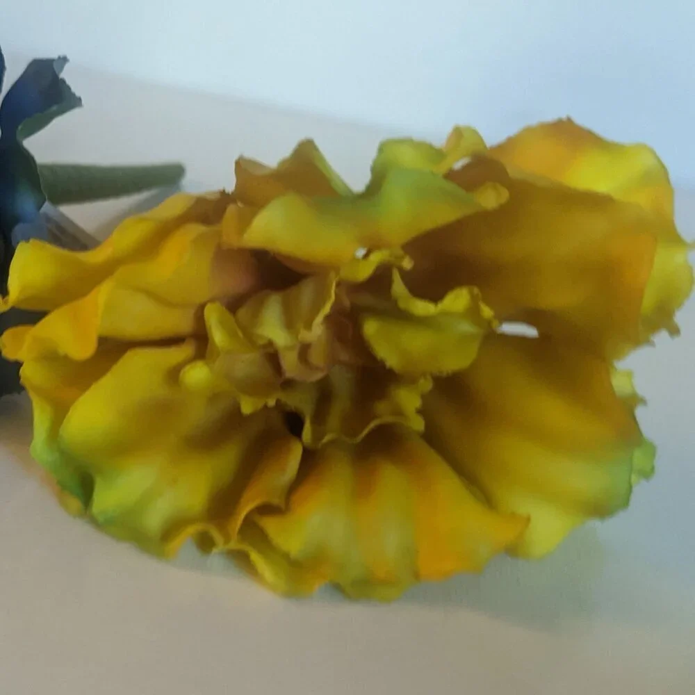 NWT Ashland 2 Blue Yellow Cabbage Succulent Stems Faux Floral Decor Michael's